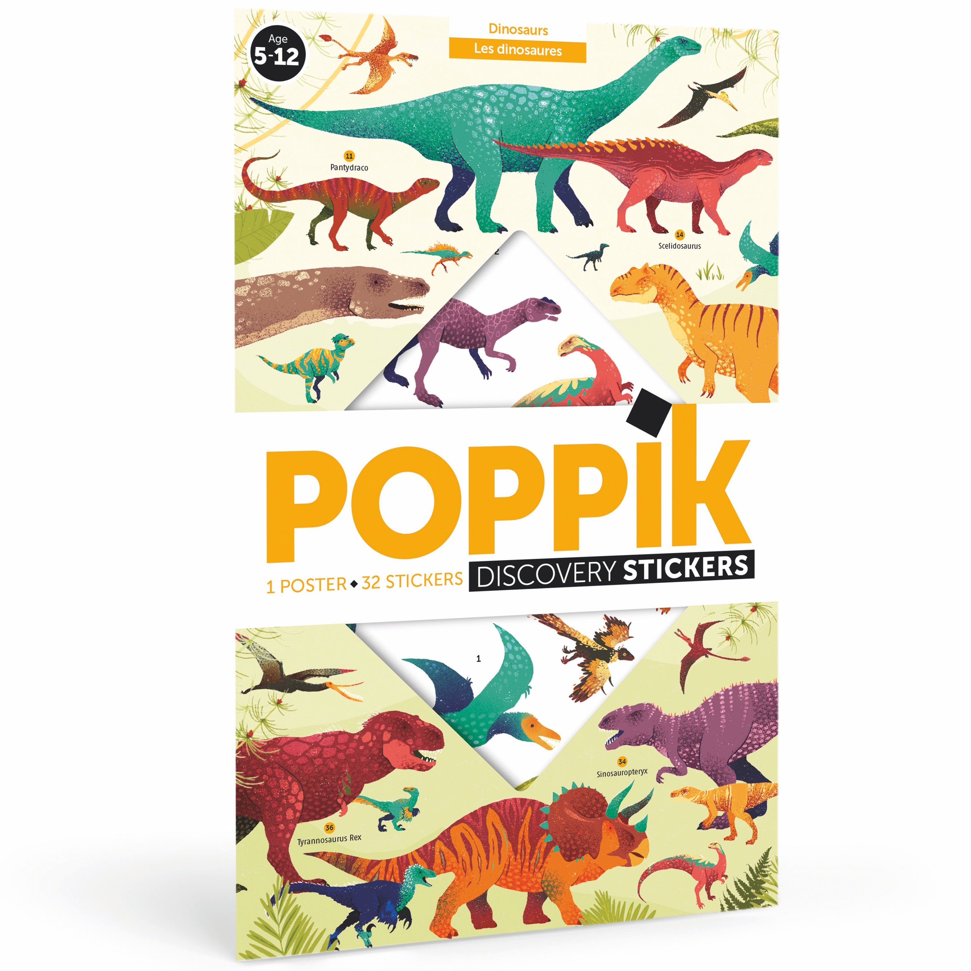 Poppik Discovery Sticker Poster // Dinosaurs