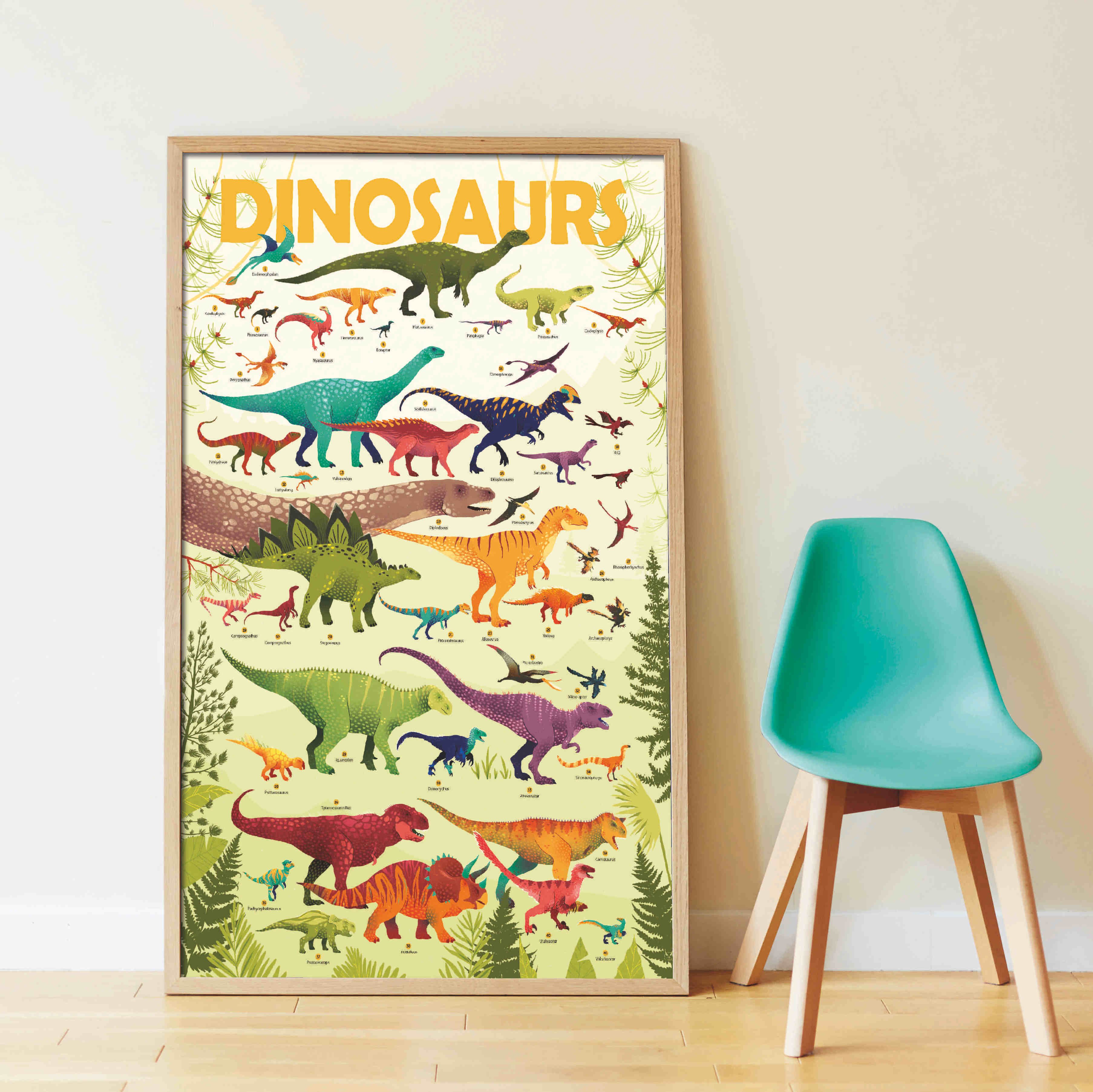Poppik Discovery Sticker Poster // Dinosaurs