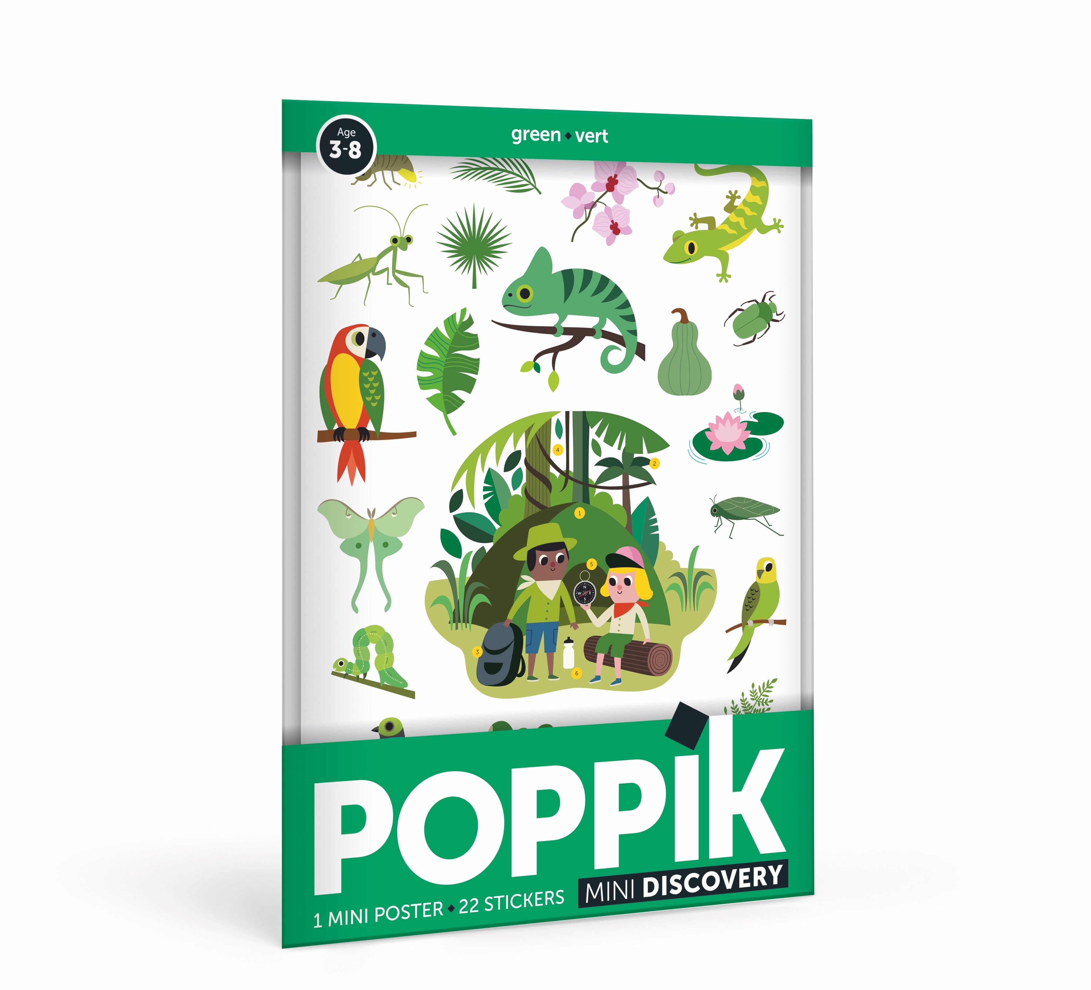 Poppik Mini Sticker Poster // Green