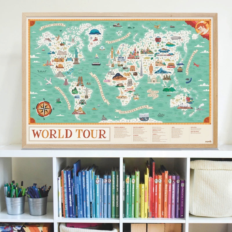 Poppik Discovery Sticker Poster // World Tour