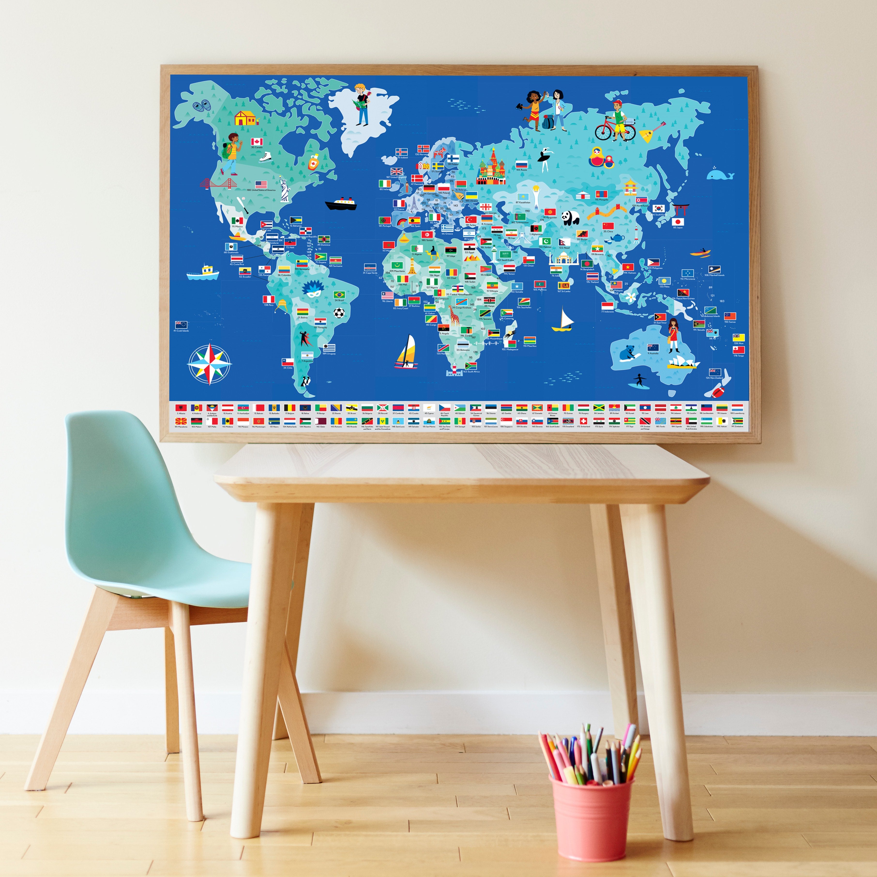 Poppik Discovery Sticker Poster // Flags of the World