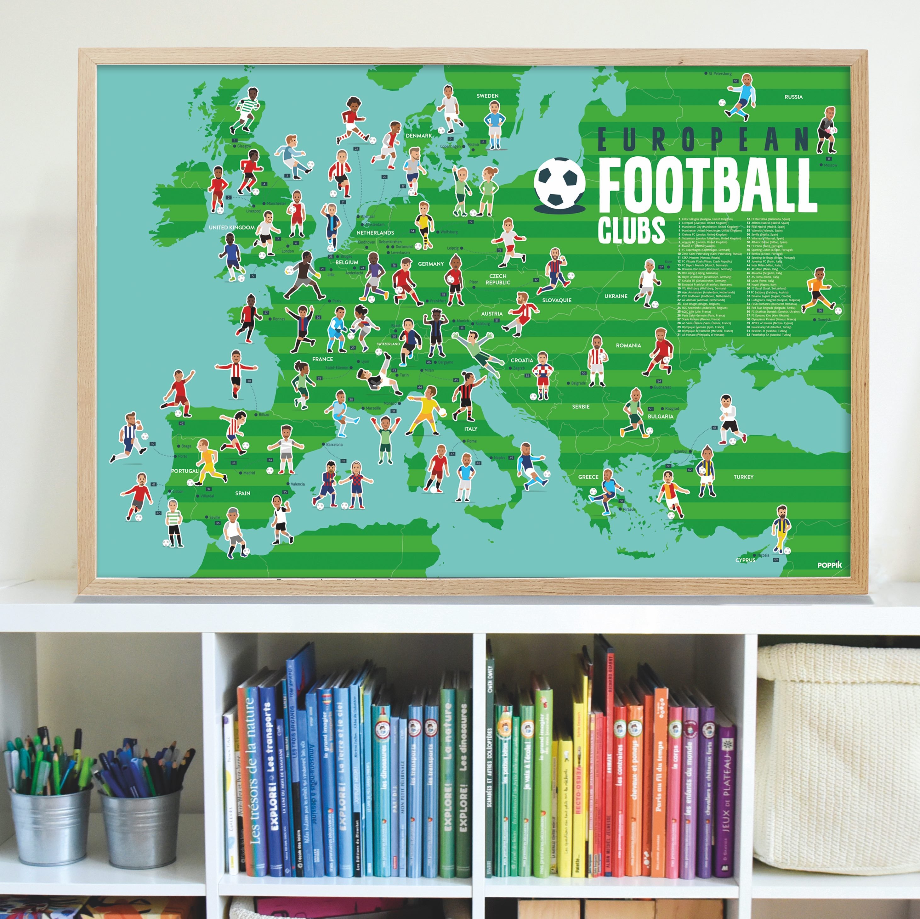Poppik Discovery Sticker Poster // Football Clubs
