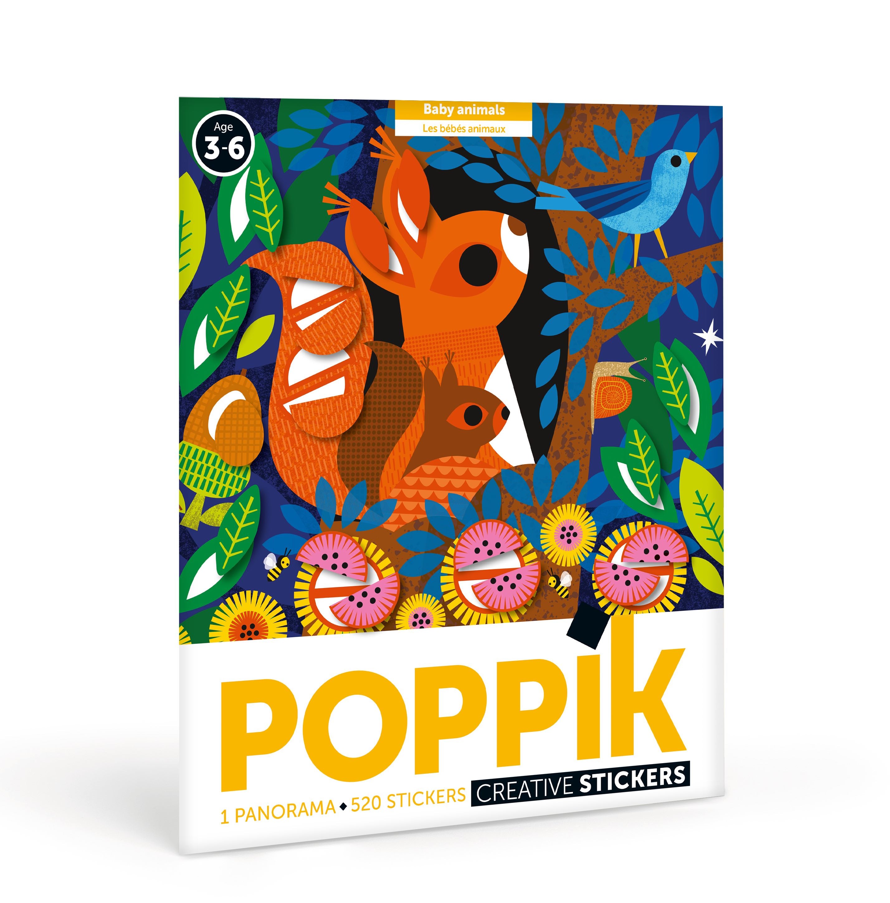 Poppik Panorama Sticker Poster // Baby Animals