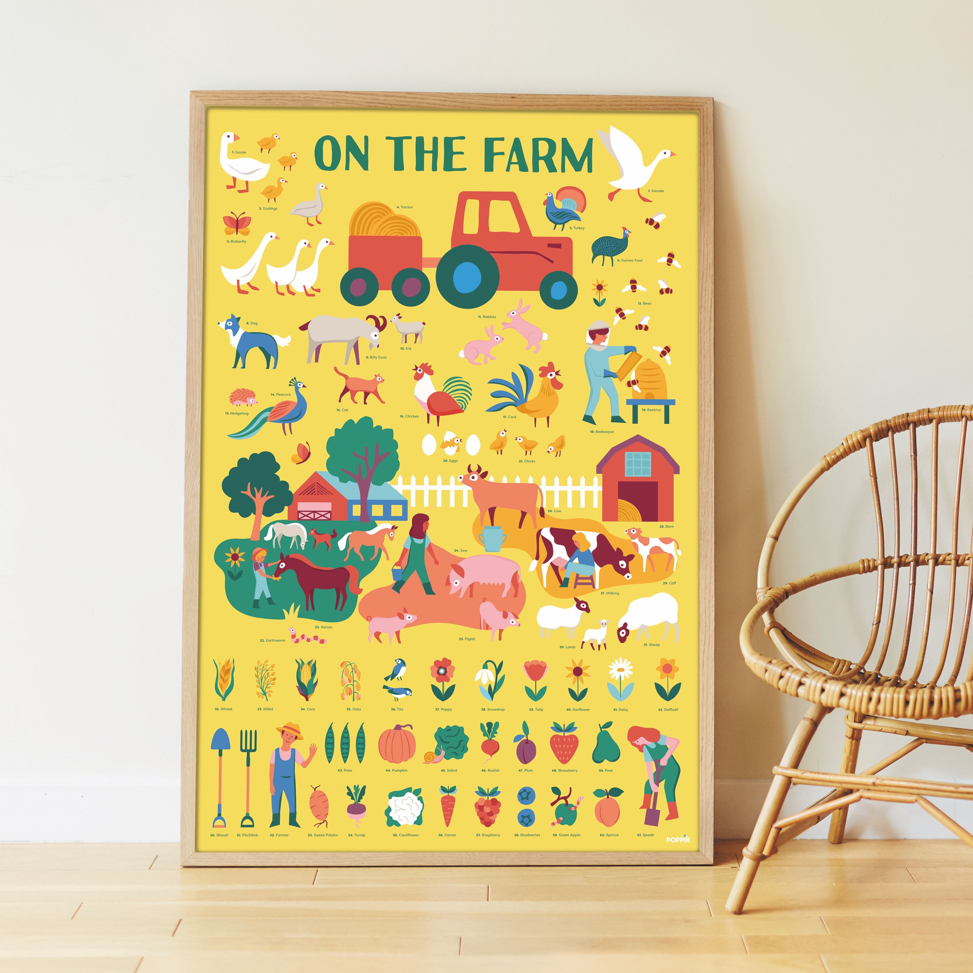 Poppik Discovery Sticker Poster // Farm