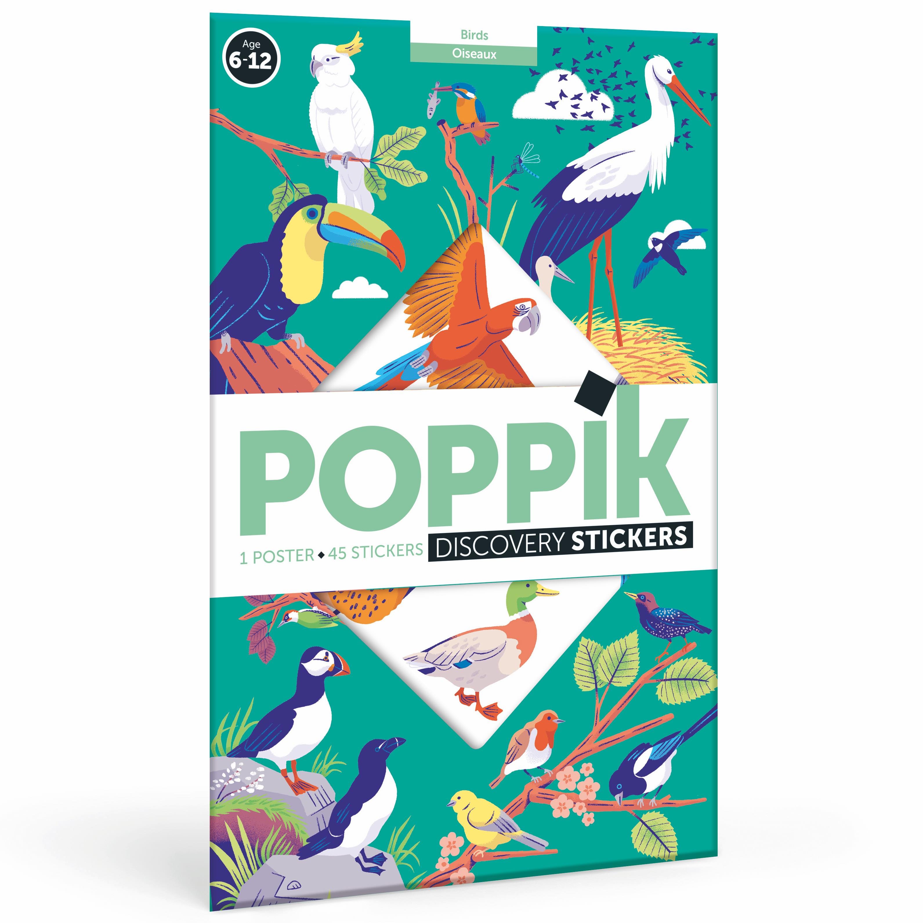 Poppik Discovery Sticker Poster // Birds
