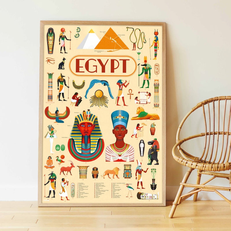 Poppik Discovery Sticker Poster // Egypte