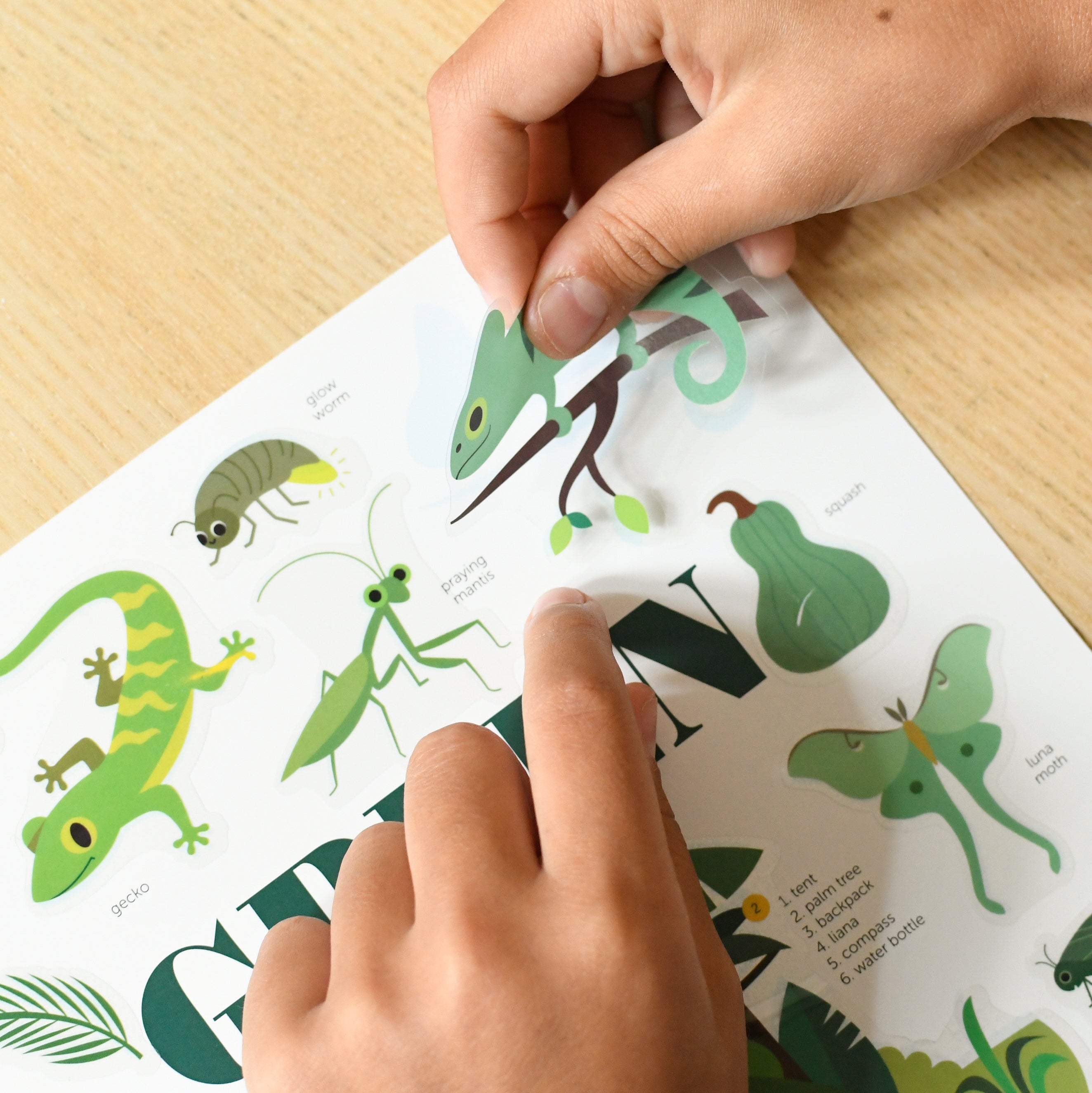 Poppik Mini Sticker Poster // Green