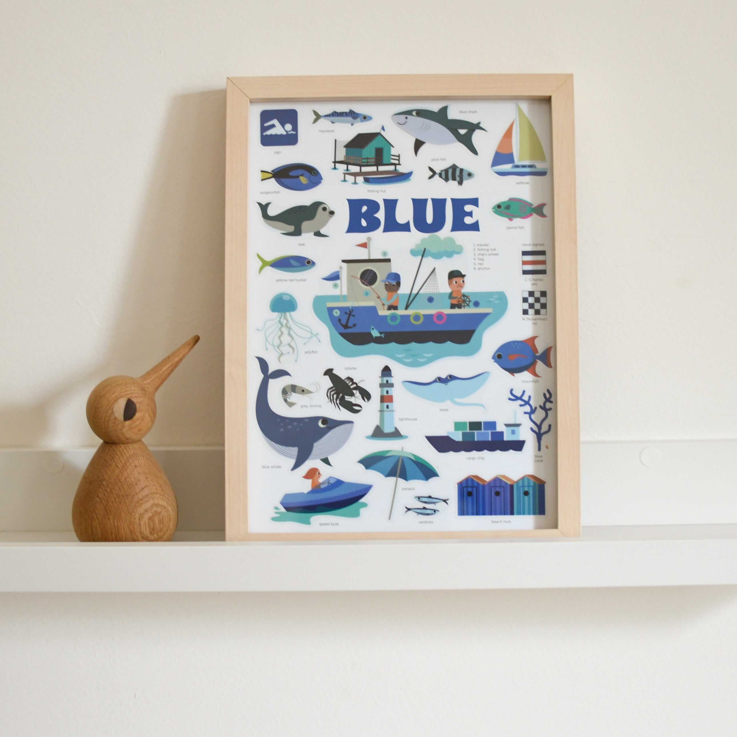 Poppik Mini Sticker Poster // Blue