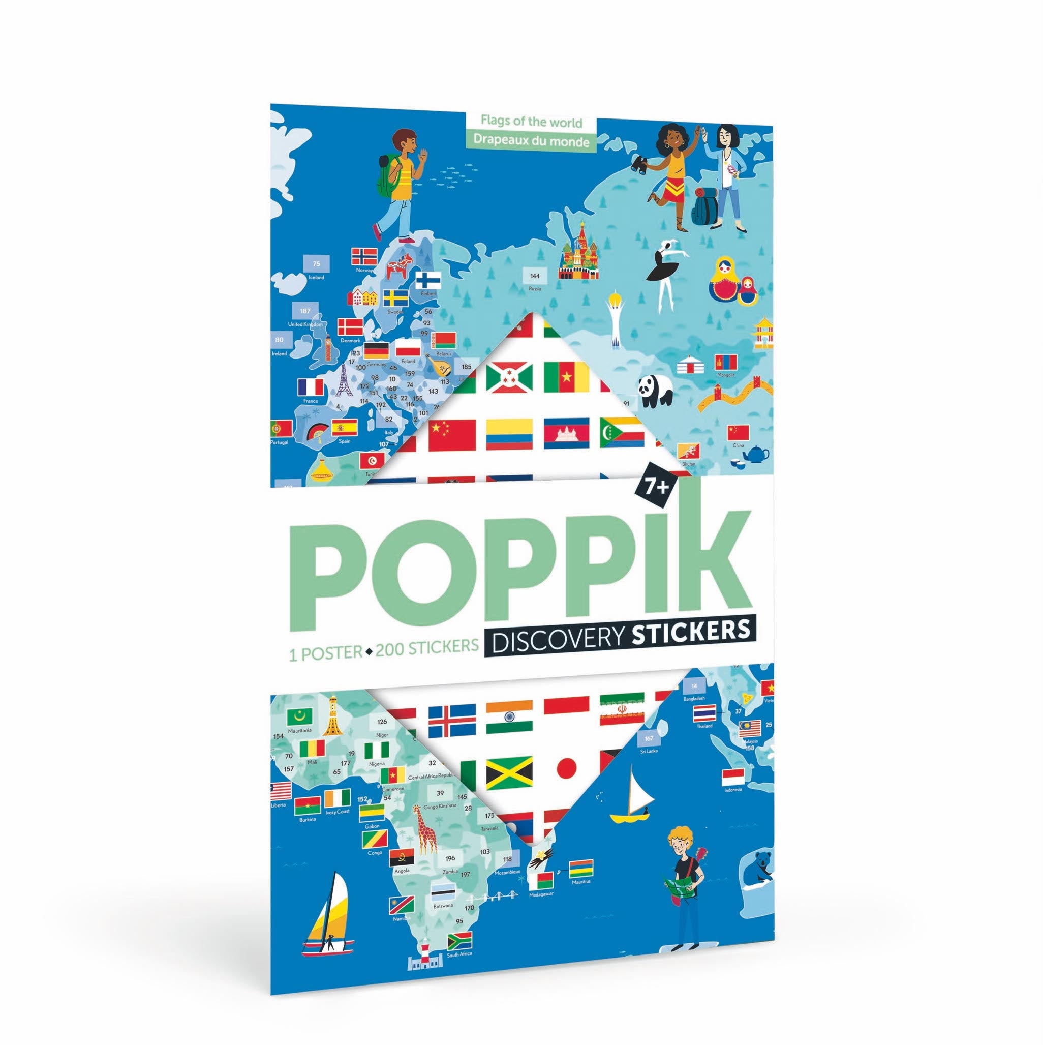 Poppik Discovery Sticker Poster // Flags of the World