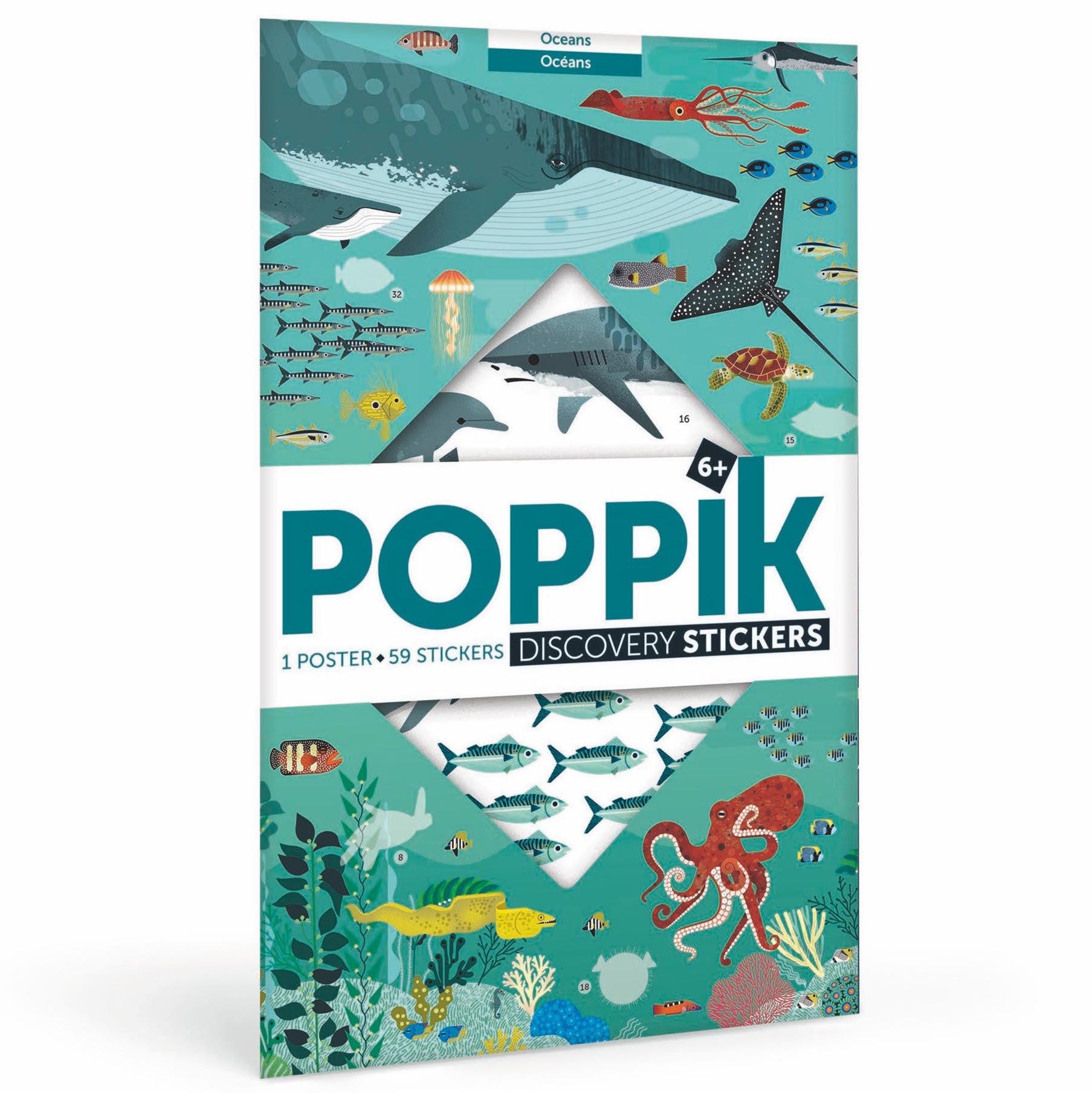 Poppik Discovery Sticker Poster // Oceans