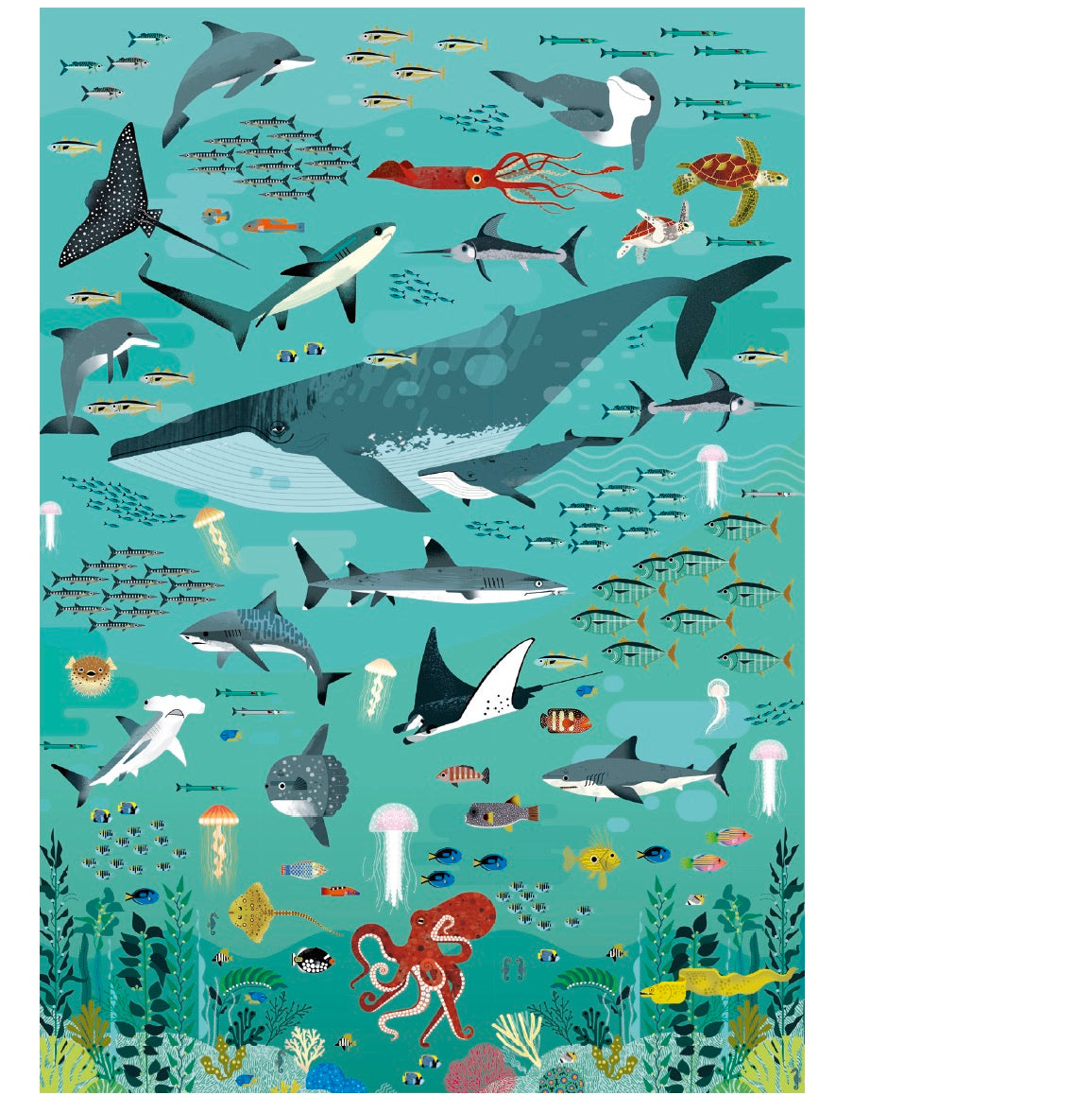 Poppik Puzzle with Poster // Oceans (500 Par&ccedil;a)