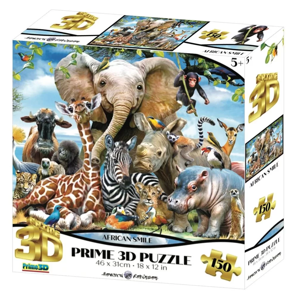 Prime 3D Smile Puzzle 150 Par&ccedil;a // Afrika