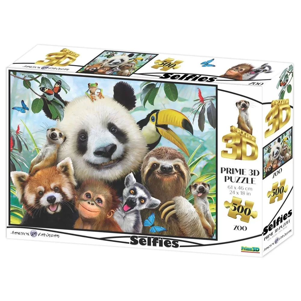Prime 3D Selfie Yetişkin Puzzle 500 Parça // Hayvanat Bahçesi