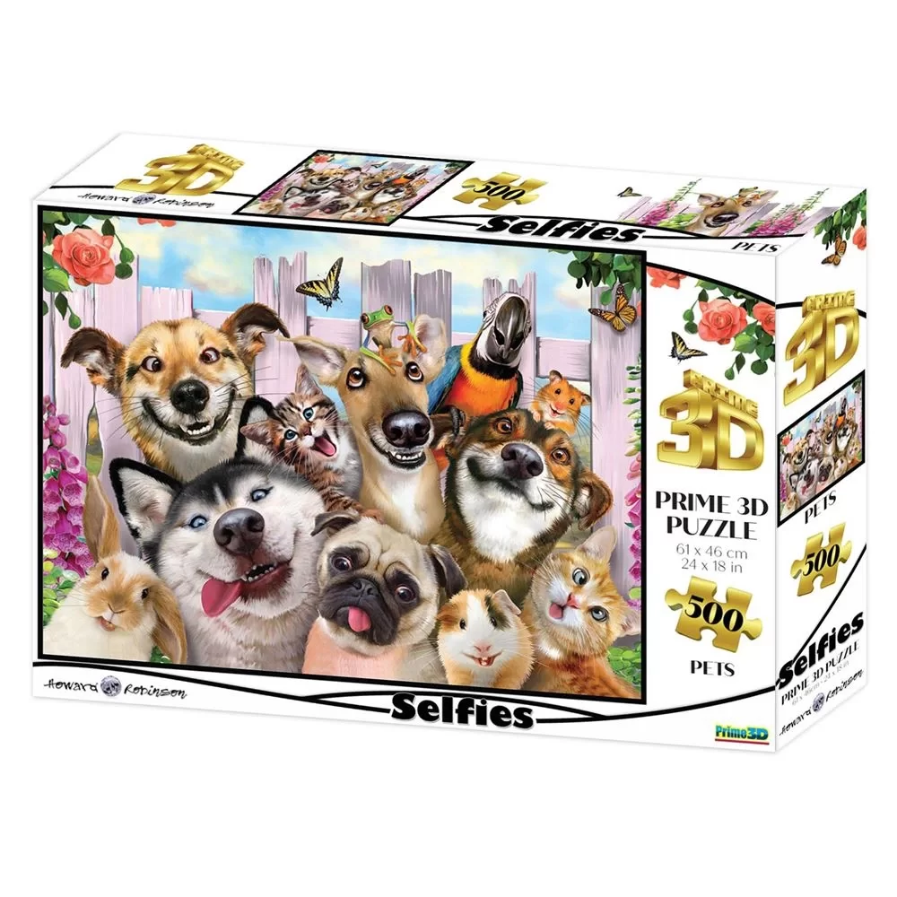 Prime 3D Selfie Yetişkin Puzzle 500 Parça // Pet 