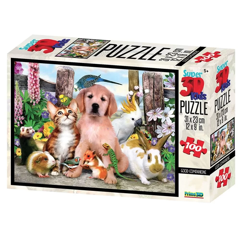 Prime 3D Selfie Puzzle 100 Par&ccedil;a // Sevimli Arkadaşlar