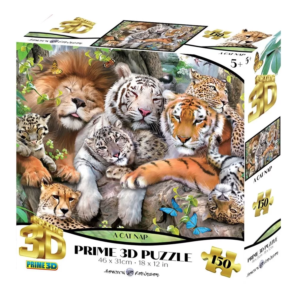 Prime 3D Puzzle 150 Par&ccedil;a // Vahşi Kediler