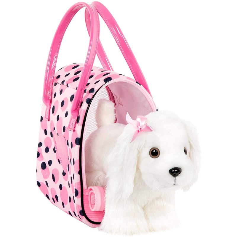 Pucci Pups Çantalı Peluş Köpek // Maltese