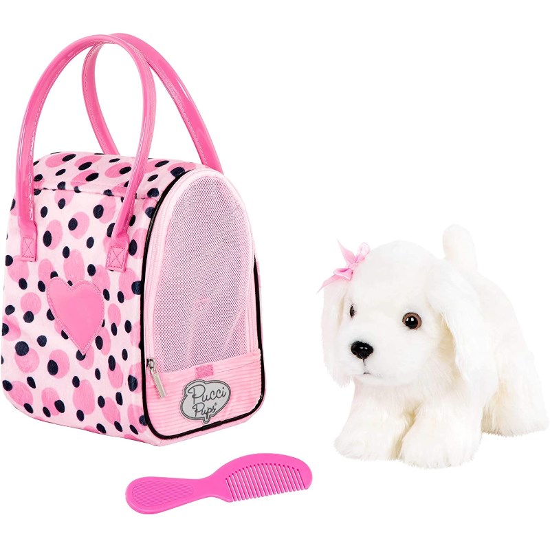 Pucci Pups Çantalı Peluş Köpek // Maltese