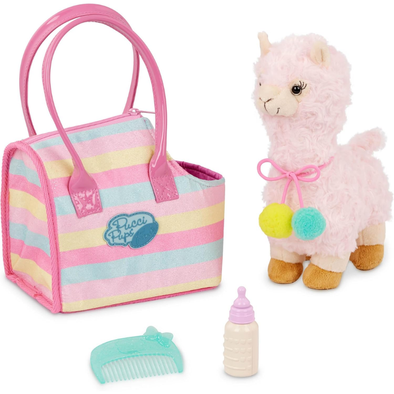 Pucci Pups &Ccedil;antalı Peluş Lama // &Ccedil;izgili 