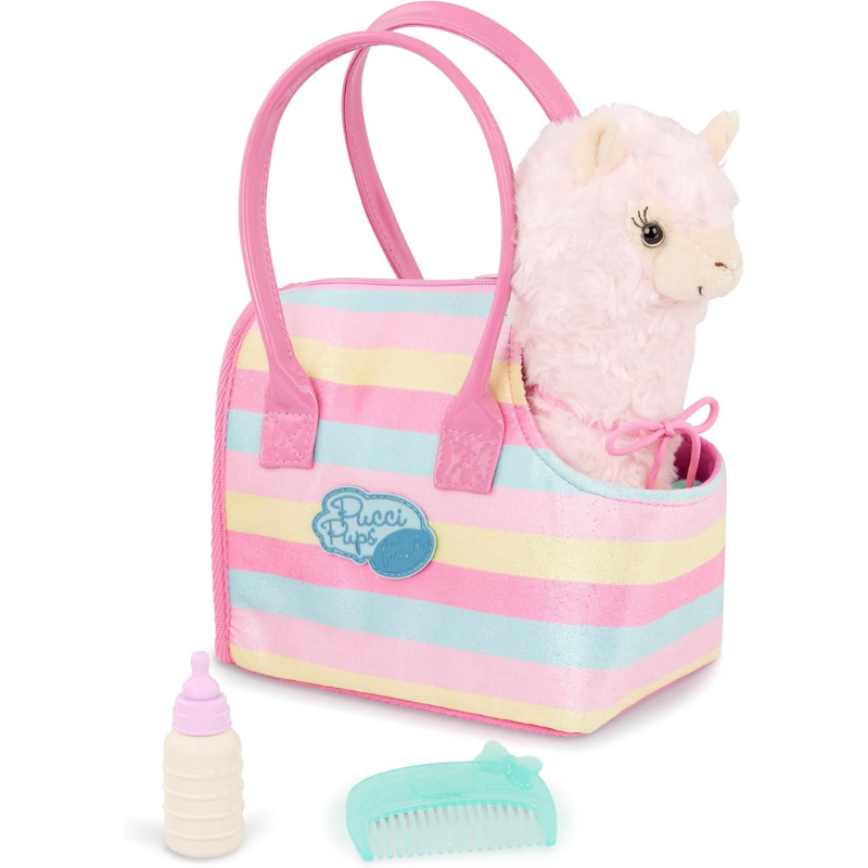 Pucci Pups &Ccedil;antalı Peluş Lama // &Ccedil;izgili 