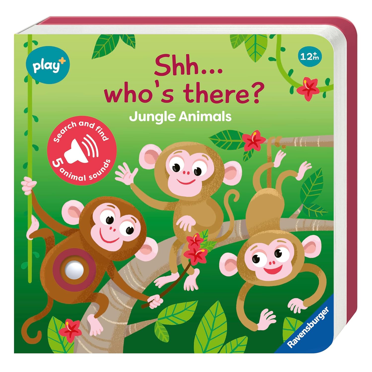 Ravensburger  Play+ Shh...Who's There: Jungle Animals - My First Look and Find