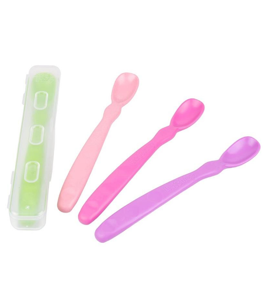 Re-Play Kutulu Bebek Kaşık Seti // Turuncu-Pudra-Pembe-Mor