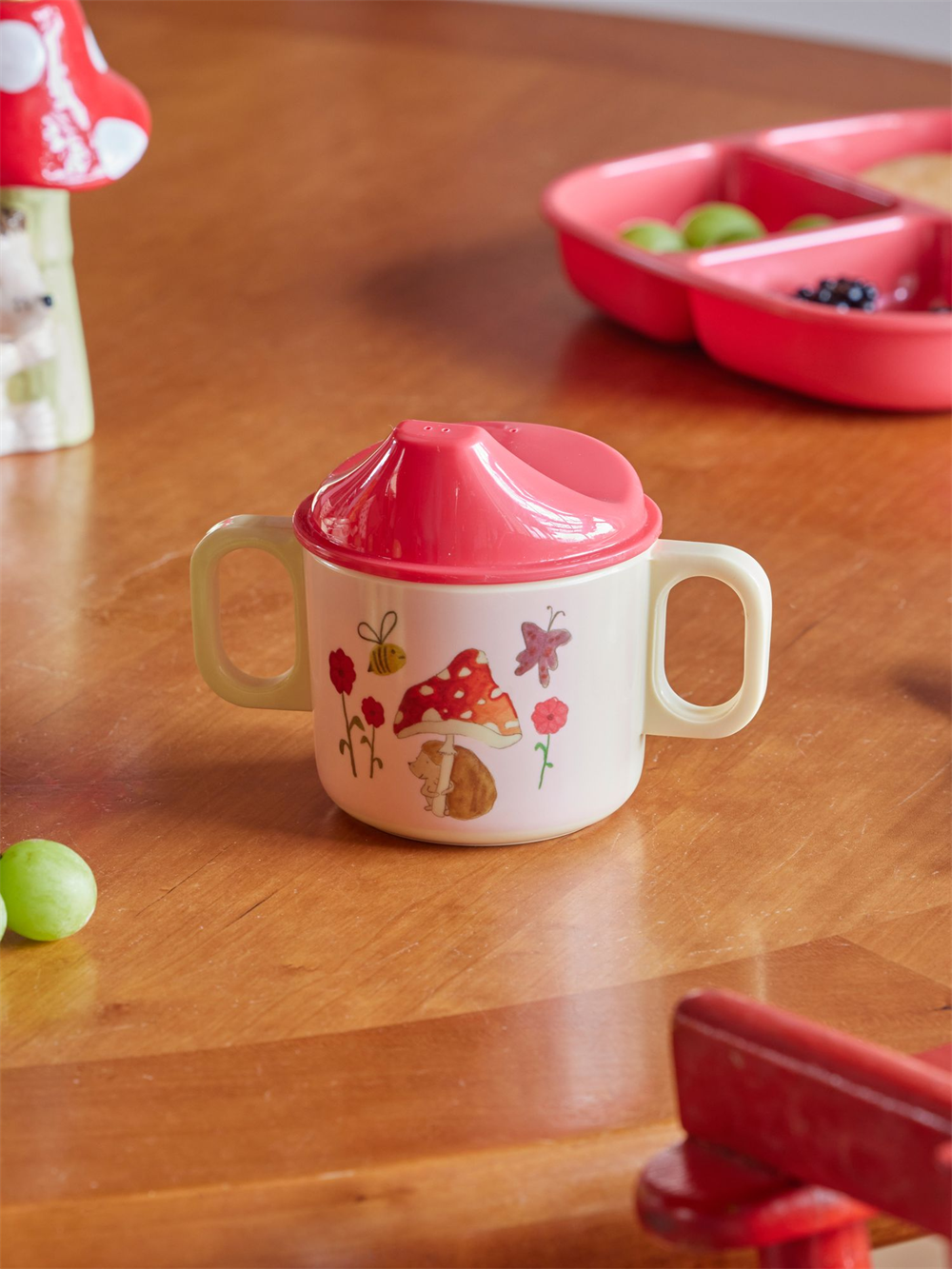 Rice Melamin Çocuk Kapaklı Bardak // Happy Forest - Pink