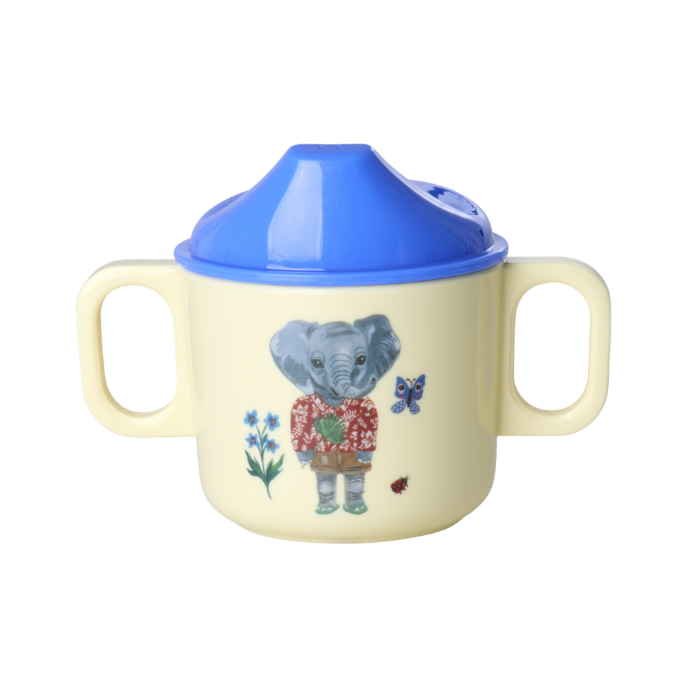 Rice Melamin Çocuk Kapaklı Bardak // Nathalie Lété - Blue