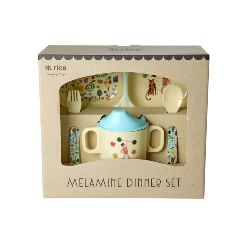 Rice Melamin Çocuk Yemek Seti // Fun Fair - Mint