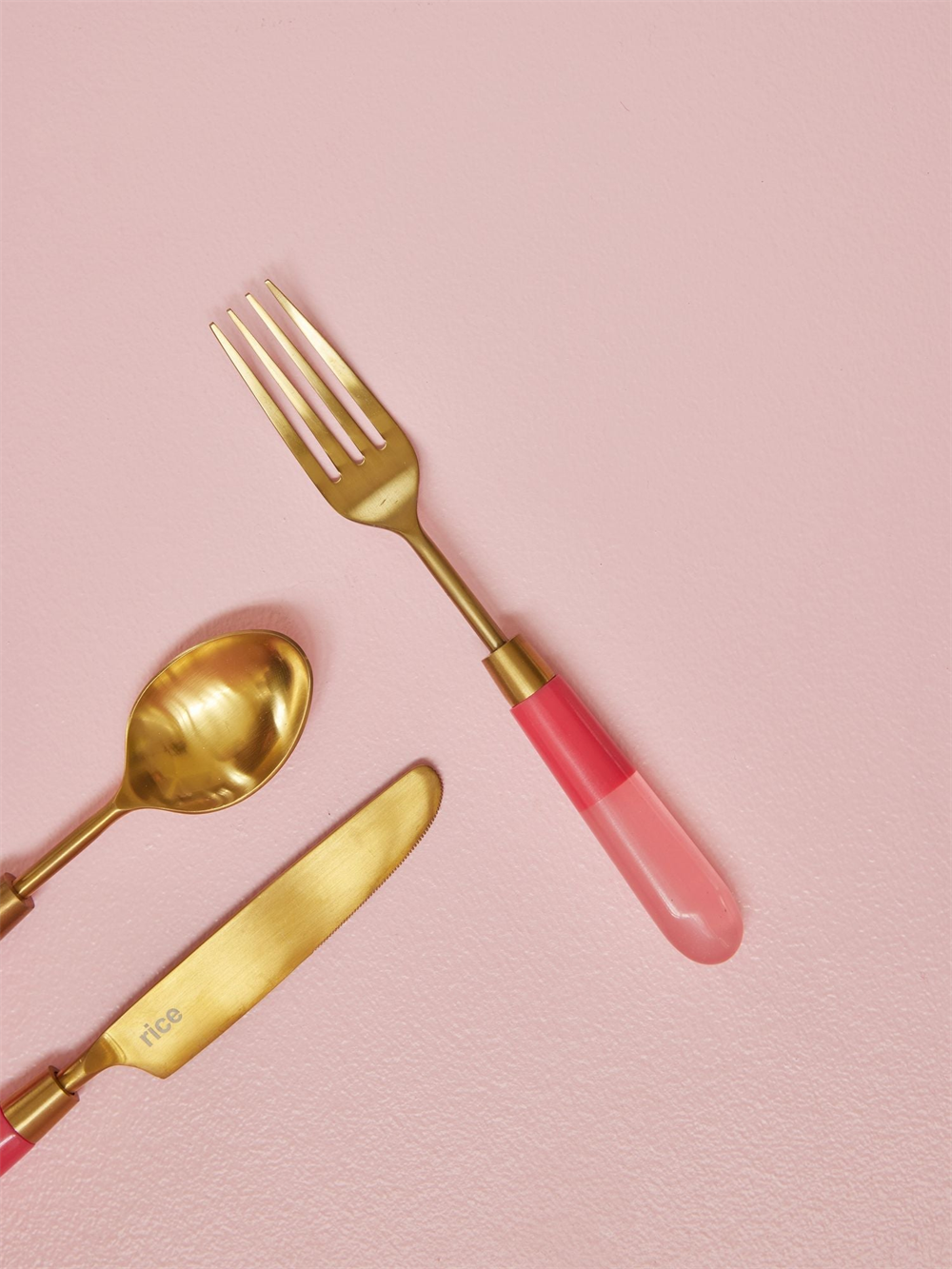 Rice Paslanmaz Çelik Çatal // Pink (1 Adet)