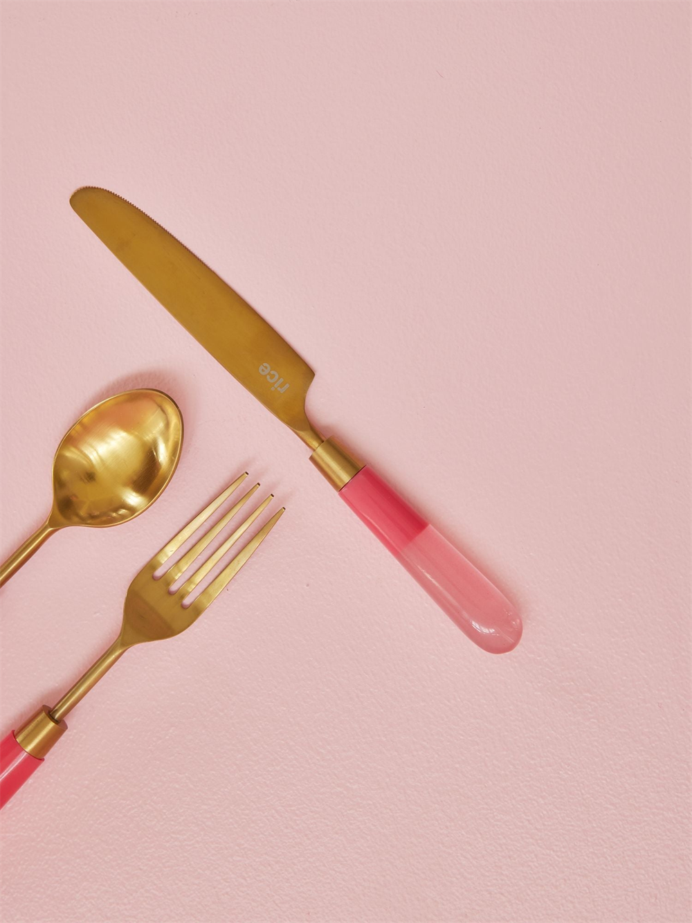 Rice Paslanmaz Çelik Bıçak // Pink (1 Adet)