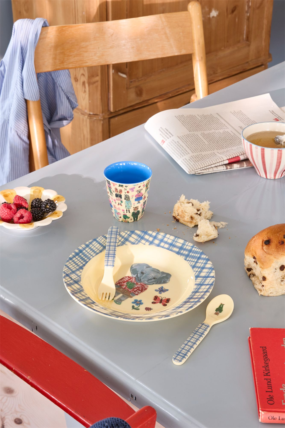 Rice Kids Çocuk Çukur Yemek Tabağı // Nathalie Lété - Blue