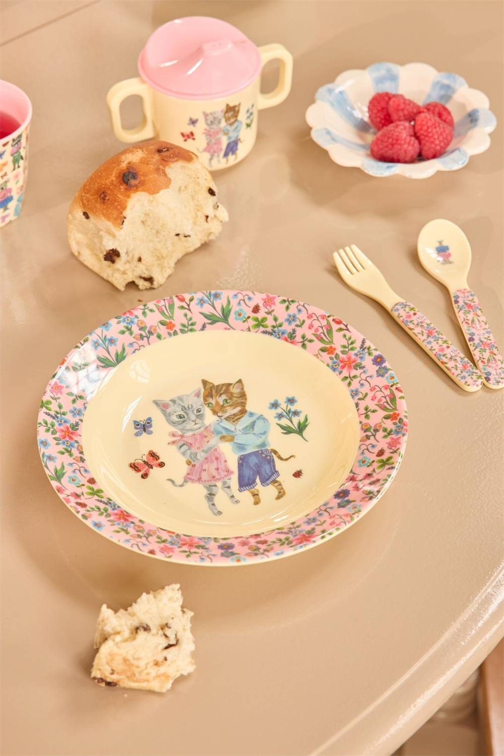 Rice Kids Çocuk Çukur Yemek Tabağı // Nathalie Lété - Pink