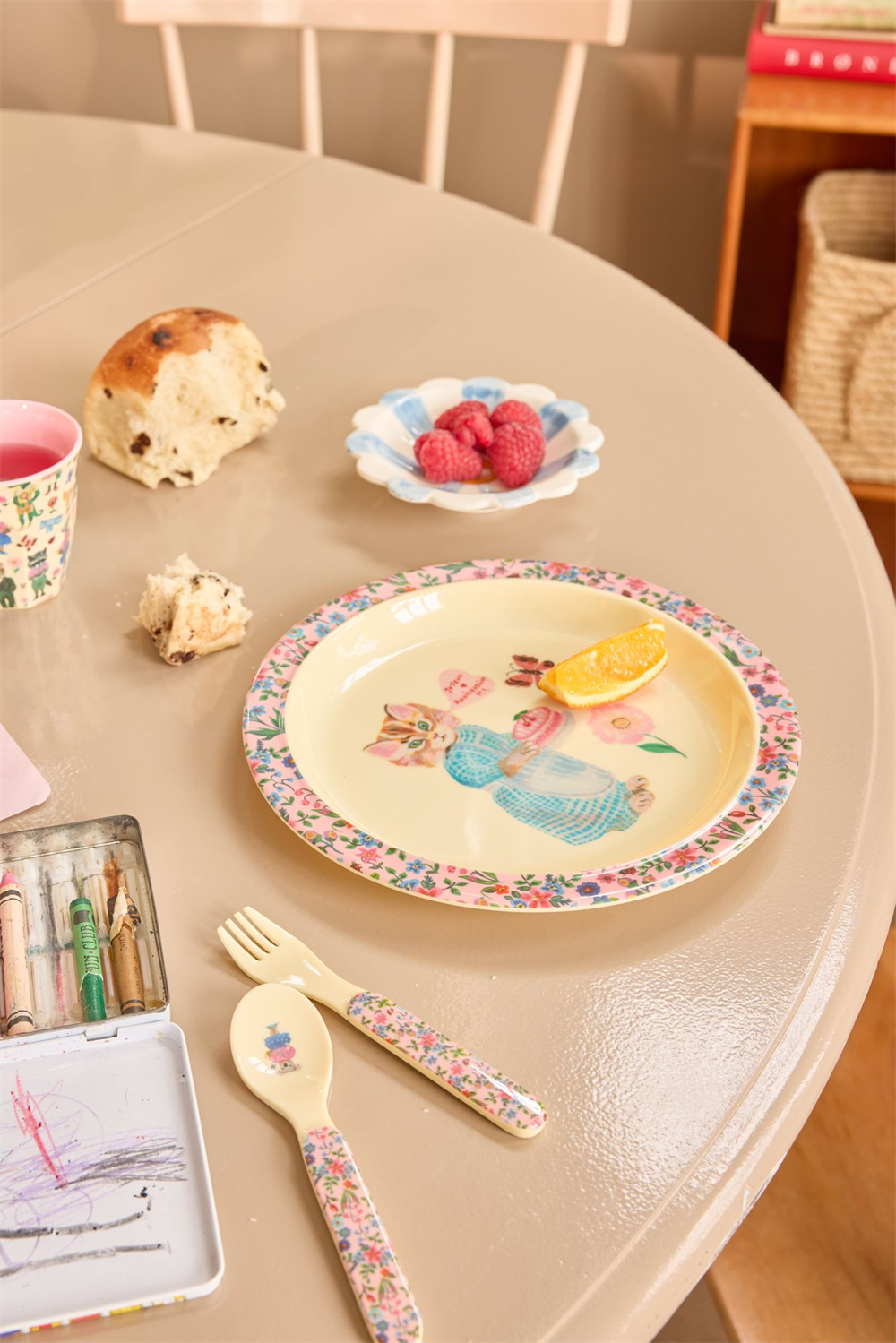 Rice Melamin Çocuk Tabağı // Nathalie Lété - Pink