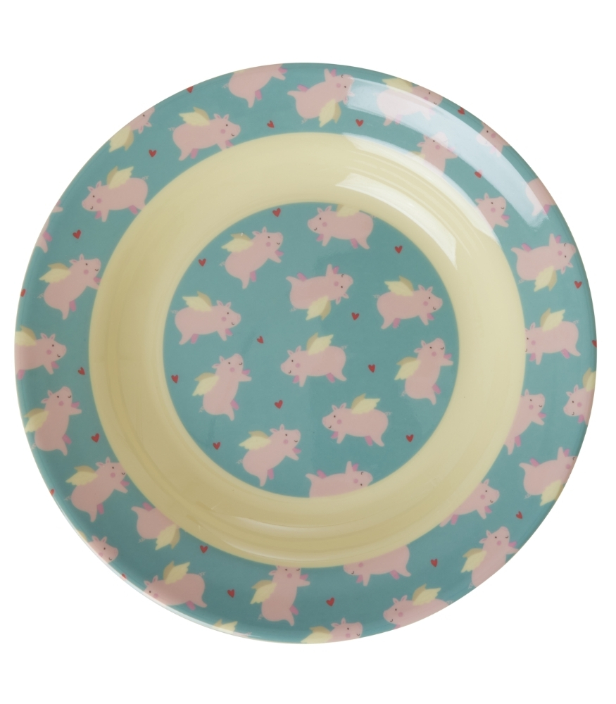 Rice Kids Melamin Çocuk Yemek Tabak // Flying Pig