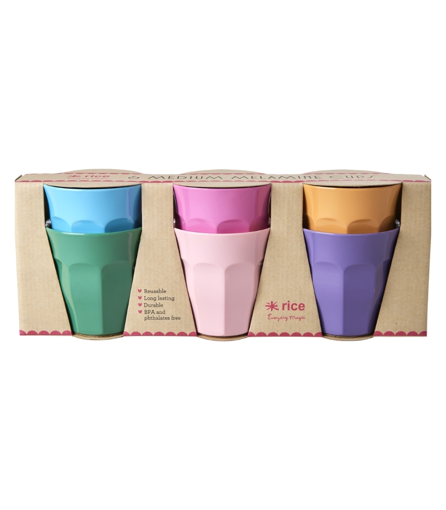 Rice Melamine Bardak Seti (M) // 6 Colors