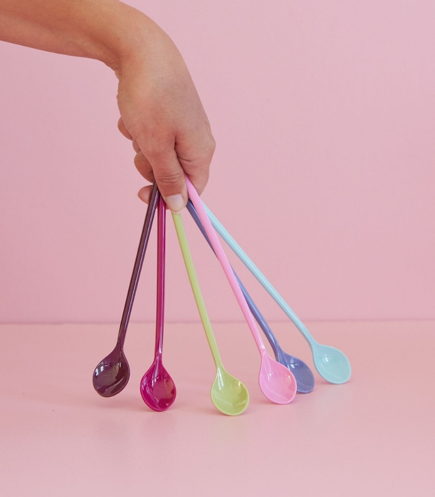 Rice Melamine Latte Kaşığı Seti // Colors (6 Adet)