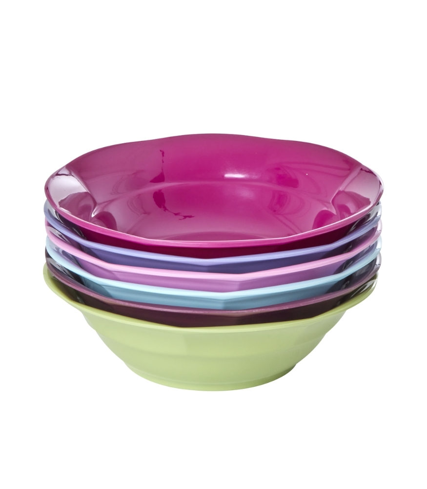 Rice Melamine Yemek Tabak Set // Colorsy (6 Adet)