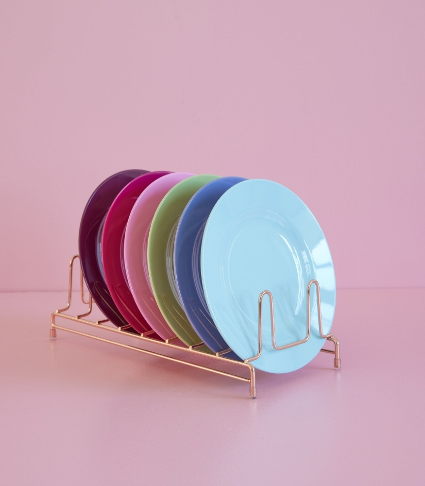 Rice Melamine Round Pasta Tabak Set // 6 Color