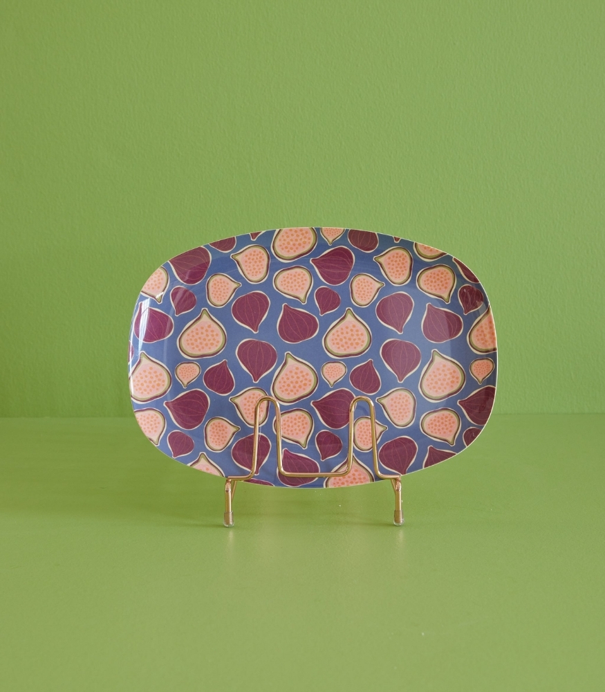 Rice Melamin Dikdörtgen Tepsi Tabak // Figs in Love