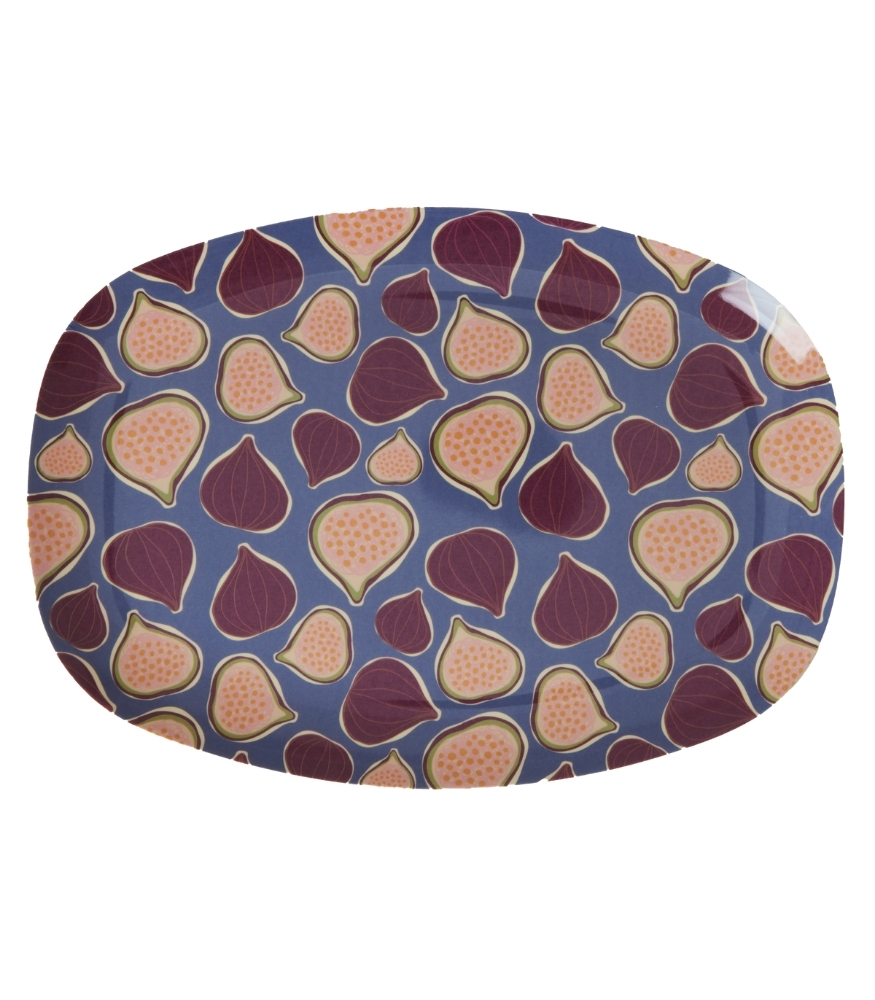 Rice Melamin Dikdörtgen Tepsi Tabak // Figs in Love