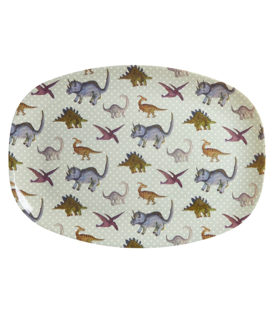 Rice Melamin Dikd&ouml;rtgen Tepsi Tabak // New Dino