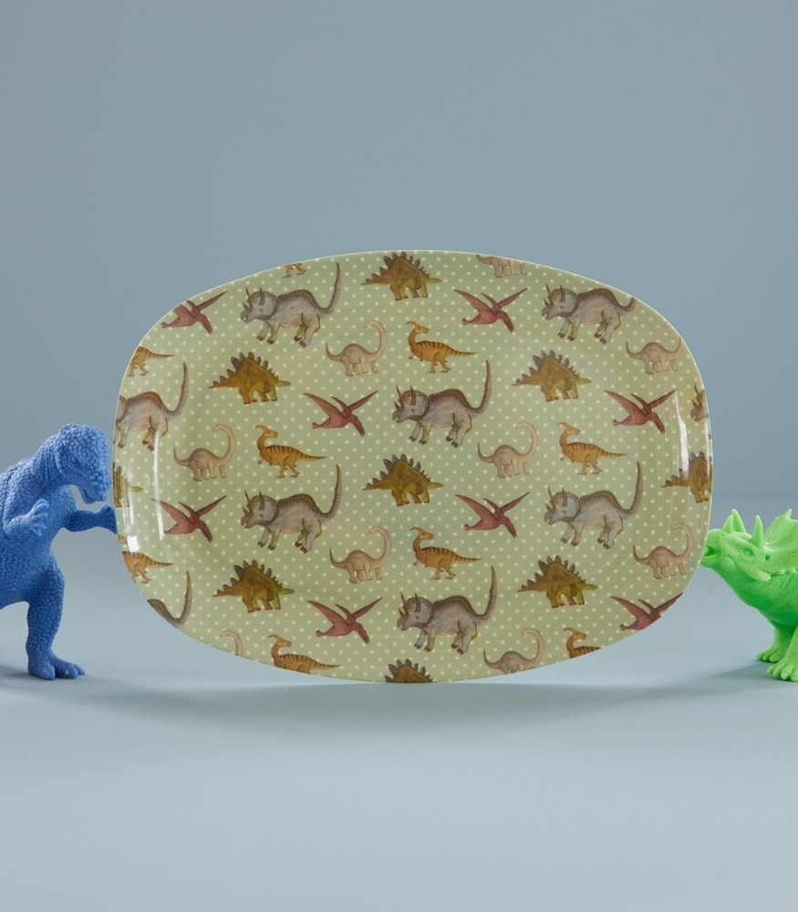 Rice Melamin Dikd&ouml;rtgen Tepsi Tabak // New Dino