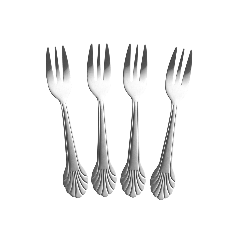 Rice Paslanmaz Çelik Çatal Set // Silver (4 Adet)