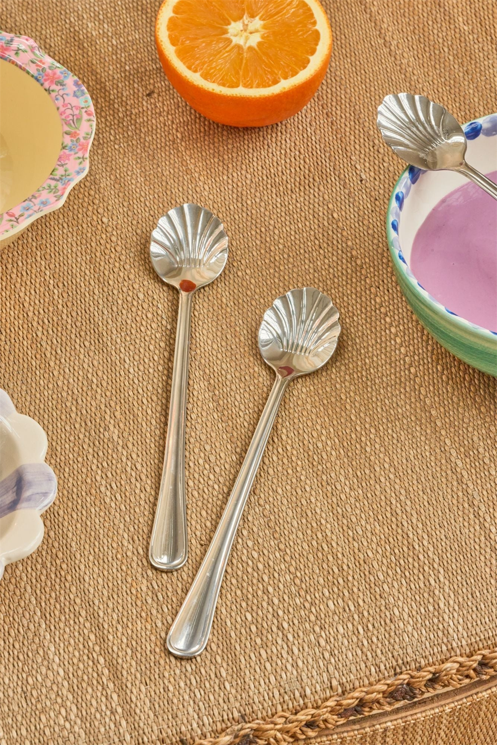 Rice Paslanmaz Çelik Latte Kaşığı Set // Silver (4 Adet)