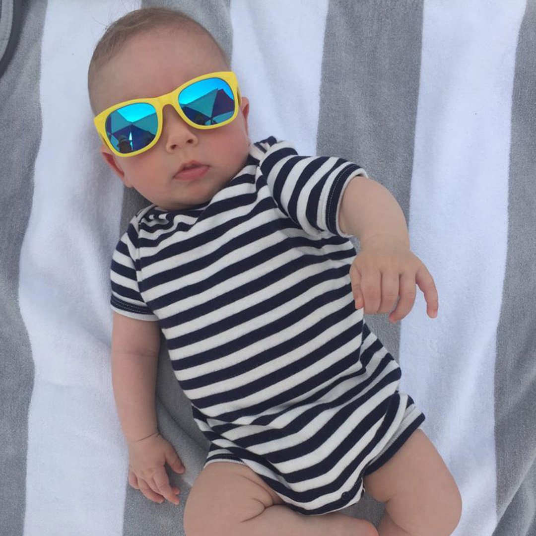 ro-sham-bo Wayfarer Çocuk Güneş Gözlüğü // Simpson - Aynalı Mavi Lens