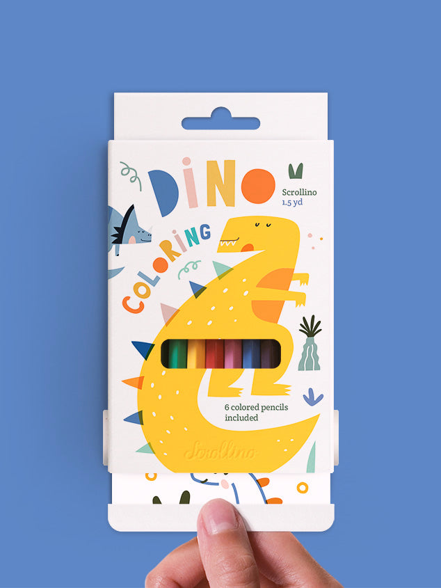 Scrollino Çevirmeli Aktivite Kitapçık // Dino Coloring