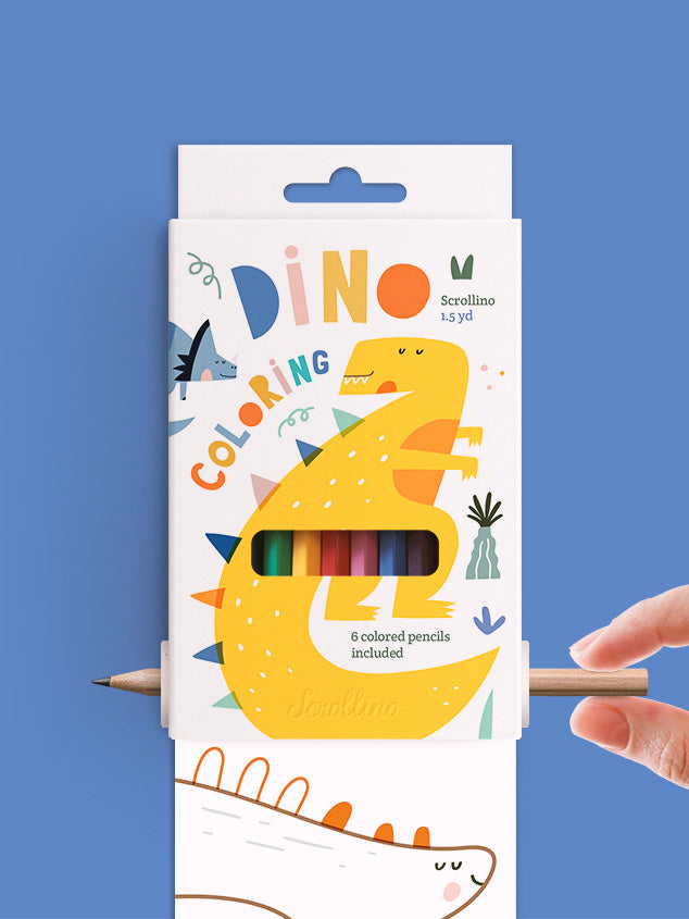 Scrollino Çevirmeli Aktivite Kitapçık // Dino Coloring