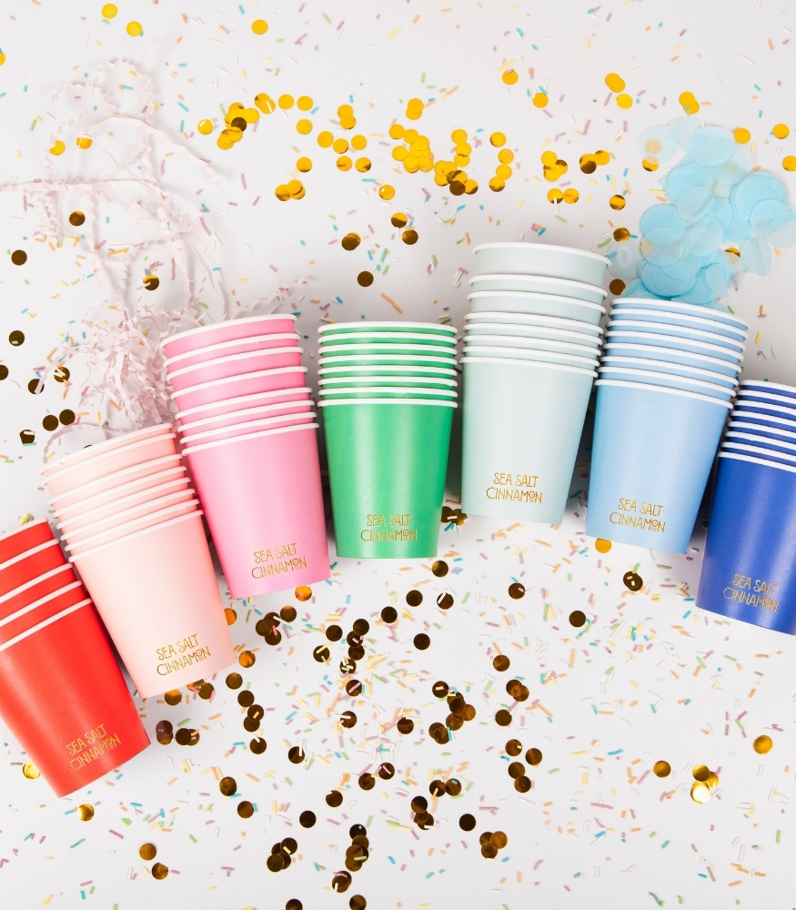 Sea Salt Cinnamon Parti Bardak (8 Adet) // Basketbol - Kırmızı