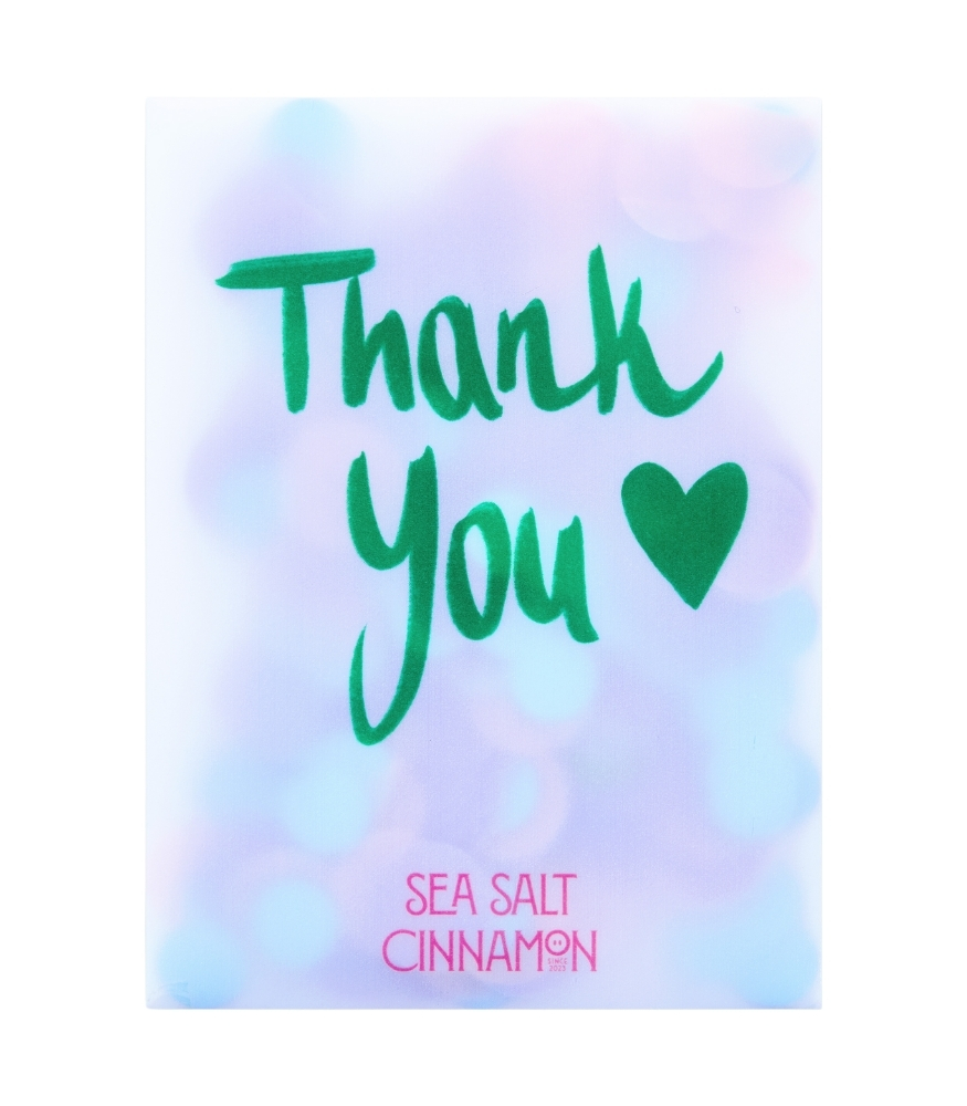 Sea Salt Cinnamon Konfetili Kart (4 Adet) // Thank You